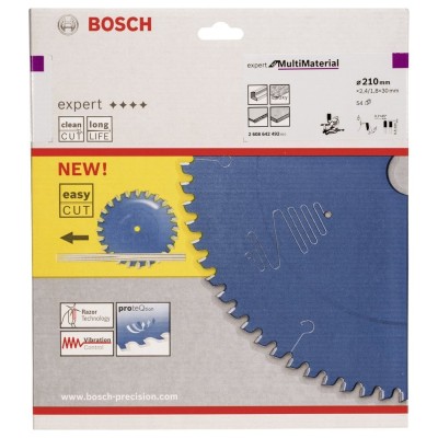 Bosch - Expert Serisi Çoklu Malzeme için Daire Testere Bıçağı 210*30 mm 54 Diş