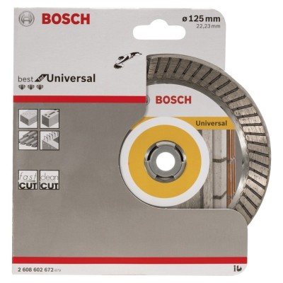 Bosch - Best Serisi Genel Yapı Malzemeleri İçin Turbo Segmanlı Elmas Kesme Diski 125 mm