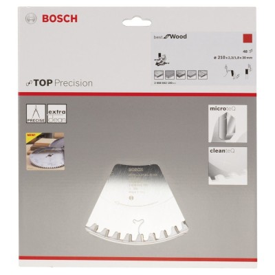 Bosch - Best Serisi Hassas Kesim Ahşap için Daire Testere Bıçağı 210*30 mm 48 Diş