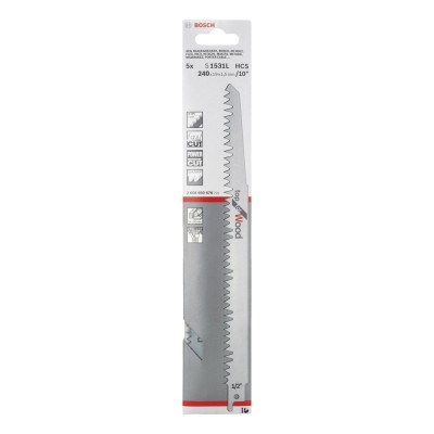 Bosch - Top Serisi Ahşap için Panter Testere Bıçağı S 1531 L - 5'li