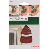 Bosch - Multi Zımpara Kağıdı 10'lu, 102 x 62/93 mm 40 Kum 11 Delik