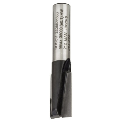 Bosch - Standard Seri Ahşap İçin Çift Oluklu, Sert Metal Düz Freze Ucu 8*10*51mm
