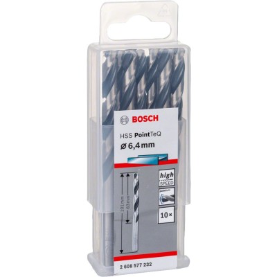 Bosch - HSS-PointeQ Metal Matkap Ucu 6,4 mm 10'lu