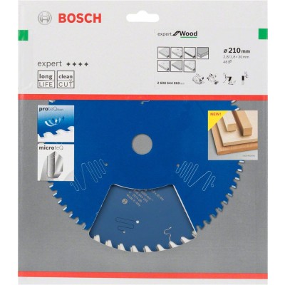 Bosch - Expert Serisi Ahşap için Daire Testere Bıçağı 210*30 mm 48 Diş