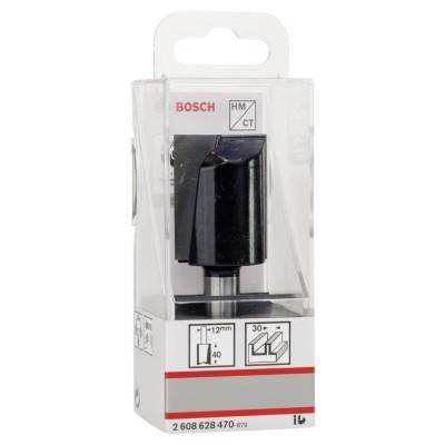 Bosch - Standard Seri Ahşap İçin Çift Oluklu, Sert Metal Ekstra Uzun Düz Freze Ucu 12*30*81mm