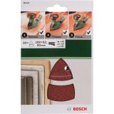Bosch - Multi Zımpara Kağıdı 10'lu Set, 102 x 62/93 mm 40/120/180 Kum 11 Delik