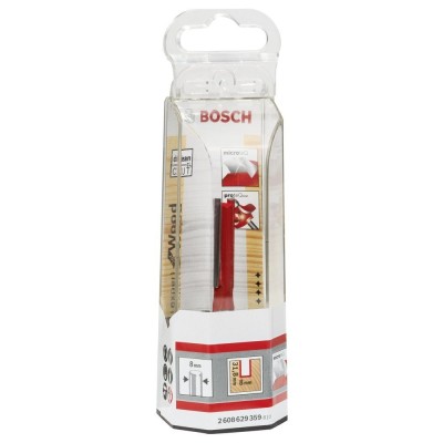 Bosch - Expert Serisi Ahşap İçin Çift Oluklu, Sert Metal Düz Freze Ucu 8*8*70 mm