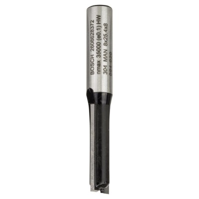 Bosch - Standard Seri Ahşap İçin Çift Oluklu, Sert Metal Ekstra Uzun Düz Freze Ucu 8*8*56 mm