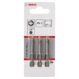 Bosch - Extra Hard Serisi Vidalama Ucu PH1*49 mm 3'lü
