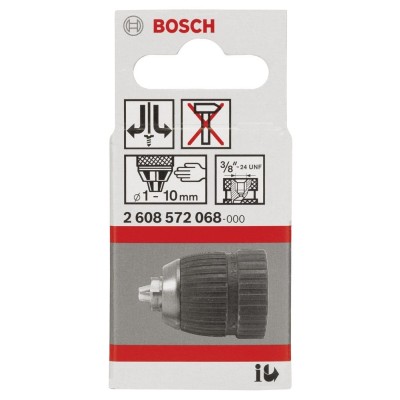 Bosch - 1-10 mm - 3/8''-24 Anahtarsız Mandren