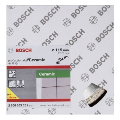 Bosch - Standard Seri Seramik İçin, 9+1 Elmas Kesme Diski Set 115 mm