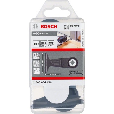 Bosch - Starlock Plus - PAII 65 APB - BIM Ahşap ve Metal İçin Daldırmalı Testere Bıçağı 10'lu