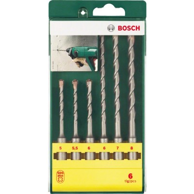 Bosch - SDS-Plus Kırıcı Delici Matkap Ucu Seti 6 Parça (5/5,5/6x110mm 6/7/8x160mm)