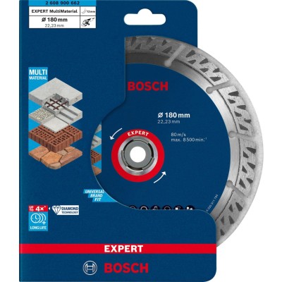 Bosch EXPERT- Best Serisi Genel Yapı Malzemeleri ve Metal İçin Elmas Kesme Diski 180 mm