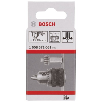 Bosch - 1-10 mm - 1/2''-20 Anahtarlı Mandren