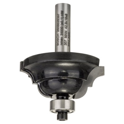 Bosch - Standard Seri Ahşap İçin Çift Oluklu Sert Metal Kenar Biçimlendirme Frezesi 8*15*60 mm