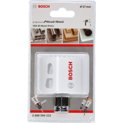 Bosch - Yeni Progressor Serisi Ahşap ve Metal için Delik Açma Testeresi (Panç) 57 mm