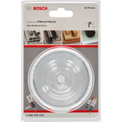Bosch - Yeni Progressor Serisi Ahşap ve Metal için Delik Açma Testeresi (Panç) 79 mm