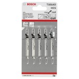 Bosch - Temiz Kesim Serisi Ahşap İçin T 101 AO Dekupaj Testeresi Bıçağı - 5'Li Paket