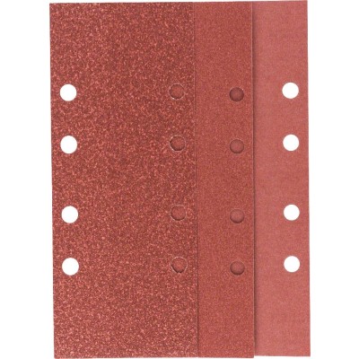 Bosch - Titreşimli Zımpara Kağıdı 10'lu Set, 93 x 230 mm 60/120/180 Kum 8 Delik