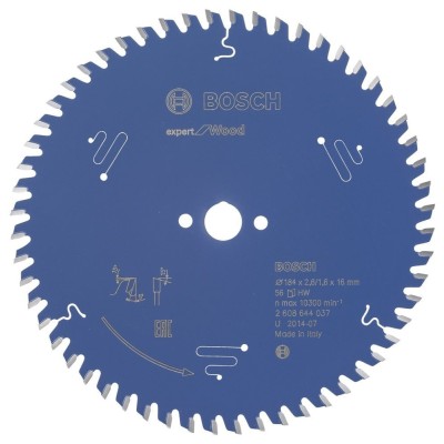 Bosch - Expert Serisi Ahşap için Daire Testere Bıçağı 184*16 mm 56 Diş