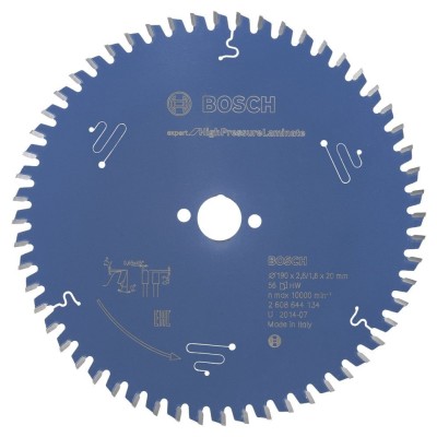 Bosch - Expert Serisi Yüksek Basınçlı Lamine Panel ve Trespa için Daire Testere Bıçağı 190*20 mm 56 Diş