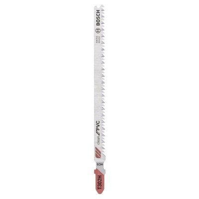Bosch - Temiz Kesim Serisi PVC İçin T 302 H Dekupaj Testeresi Bıçağı - 5'Li Paket