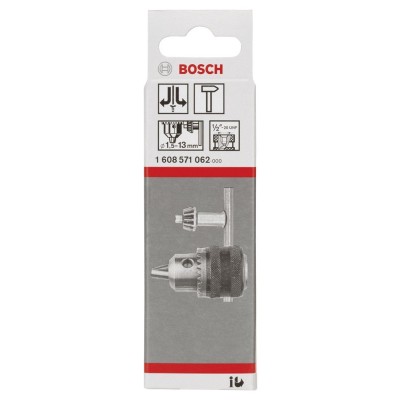 Bosch - 1,5-13 mm - 1/2''-20 Anahtarlı Mandren