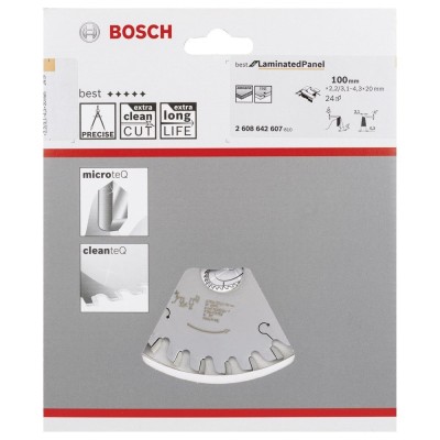 Bosch - Best Serisi Lamine Panel için Konik Ön Çizme Bıçağı 100*20 mm 24 Diş