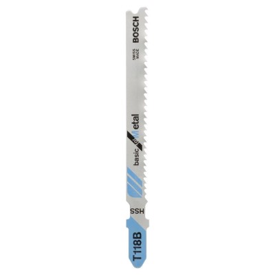Bosch - Ekonomik Seri Metal İçin T 118 B Dekupaj Testeresi Bıçağı - 5'Li Paket