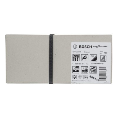 Bosch - Flexible Serisi Ahşap Ve Metal için Panter Testere Bıçağı S 1122 HF - 100'lü