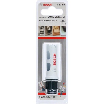 Bosch - Yeni Progressor Serisi Ahşap ve Metal için Delik Açma Testeresi (Panç) 17 mm