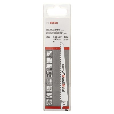 Bosch - Heavy Serisi Ahşap Ve Metal için Panter Testere Bıçağı S 611 DF - 25'li