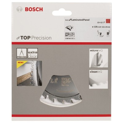 Bosch - Best Serisi Hassas Kesim Lamine Panel için Ön Çizme Bıçağı 125*20 mm 12+12 Diş