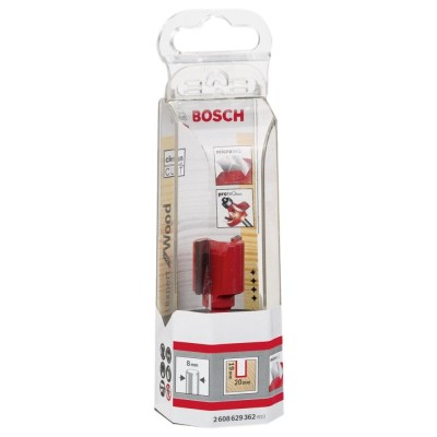 Bosch - Expert Serisi Ahşap İçin Çift Oluklu, Sert Metal Düz Freze Ucu 8*20*56 mm