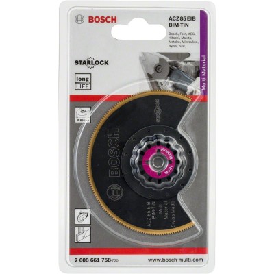 Bosch - Starlock - ACZ 85 EIB - BIM-TIN Çoklu Malzeme İçin Segman Testere Bıçağı, Bombeli 1'li