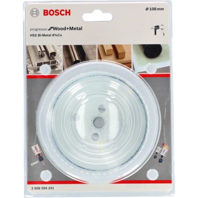 Bosch - Yeni Progressor Serisi Ahşap ve Metal için Delik Açma Testeresi (Panç) 108 mm