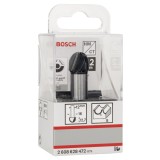 Bosch - Standard Seri Ahşap İçin Çift Oluklu, Sert Metal Dalma Yarımay Freze 12*16*54*8 mm