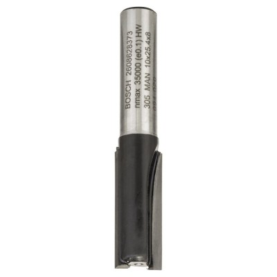 Bosch - Standard Seri Ahşap İçin Çift Oluklu, Sert Metal Ekstra Uzun Düz Freze Ucu 8*10*56mm