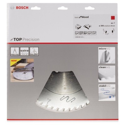 Bosch - Best Serisi Hassas Kesim Ahşap için Daire Testere Bıçağı 300*30 mm 48 Diş