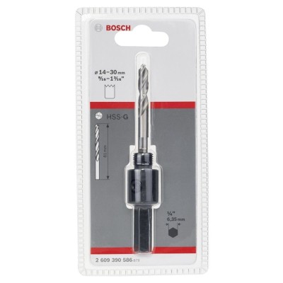 Bosch - Altıgen Şaftlı 14-30 mm Pançlar İçin Adaptör, Anahtar Ağzı 1/4'' (6,35mm)