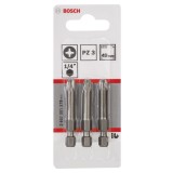 Bosch - Extra Hard Serisi Vidalama Ucu PZ 3*49 mm 3'lü