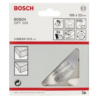 Bosch - GFF 22 A İçin Kesici Bıçak 105*4 mm 8 Diş