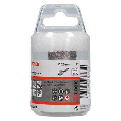 Bosch - X-LOCK - Best Serisi, Taşlama İçin Seramik Kuru Elmas Delici 25*35 mm