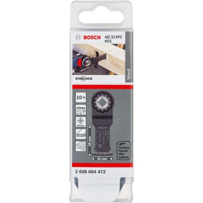 Bosch - Starlock - AIZ 32 EPC - HCS Ahşap İçin Daldırmalı Testere Bıçağı 10'lu