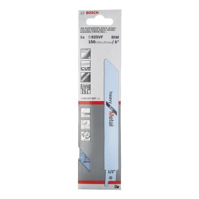 Bosch - Heavy Serisi Metal için Panter Testere Bıçağı S 925 VF - 5'li