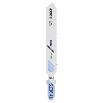 Bosch - Ekonomik Seri Inox (Paslanmaz Çelik) İçin T 118 EFS Dekupaj Testeresi Bıçağı - 5'Li Paket