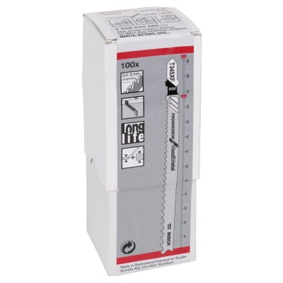 Bosch - Ahşap Ve Metal İçin T 345 XF Dekupaj Testeresi Bıçağı - 100'Lü Paket