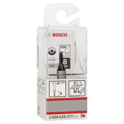 Bosch - Standard Seri Ahşap İçin Tek Oluklu, Sert Metal Düz Freze Ucu 8*4*51 mm
