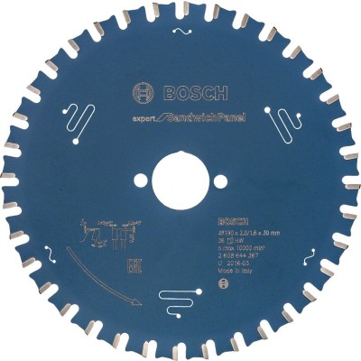 Bosch - Expert Serisi Sandviç Panel için Daire Testere Bıçağı 190*30 mm 36 Diş